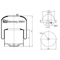 febibilstein Federbalg, Luftfederung Hinterachse beidseitig Febi Bilstein 35691