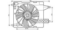 renault KOELVENTILATOR COMPLEET met AIRCO