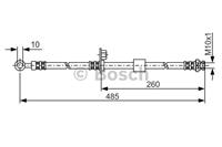 BOSCH Bremsschläuche 1 987 481 054 Bremsschlauch MITSUBISHI,SMART,COLT VI Z3_A, Z2_A,COLT CZC Cabriolet RG,FORFOUR 454