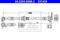 Bremsschlauch Vorderachse links ATE 24.5293-0568.3