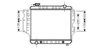 Radiateur Jeep Wrangler 4.0 87-