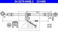 Bremsschlauch Vorderachse links ATE 24.5270-0496.3