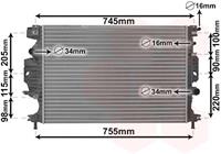 vanwezel VAN WEZEL Wasserkühler 18012716 Kühler,Motorkühler FORD,MONDEO V Turnier,S-MAX,MONDEO V Stufenheck,GALAXY,MONDEO V Schrägheck
