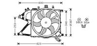 opel KOELVENTILATOR COMPLEET Achter RADIATEUR 1.4/1.8 +/zonder AIRCO