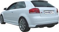 100% RVS Sportuitlaat Audi S3 8P 2.0 TFSi (265pk) 2006- 2x80mm Racing