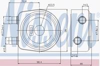 NISSENS Ölkühler 90697 Ölkühler, Motoröl OPEL,RENAULT,NISSAN,VIVARO Kasten F7,VIVARO Combi J7,MOVANO Kasten F9,MOVANO Combi J9