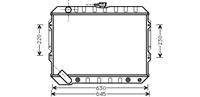 mitsubishi RADIATEUR BENZINE 3,0 +/-AUTO zonder AIRCO