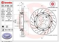 BREMBO Bremsscheiben TWO-PIECE FLOATING DISCS LINE 09.A190.33 Scheibenbremsen,Bremsscheibe NISSAN,GT-R R35