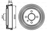 Bremstrommel Hinterachse Bosch 0 986 477 021