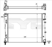 Kühler, Motorkühlung TYC 709-0023-R