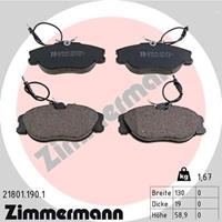 Zimmermann Bremsbeläge 21801.190.1 Bremsklötze,Scheibenbremsbelag FIAT,PEUGEOT,CITROËN,ULYSSE 220,SCUDO Kasten 220L,SCUDO Combinato 220P,806 221