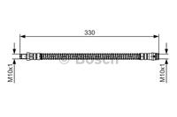 BOSCH Bremsschläuche 1 987 481 394 Bremsschlauch MERCEDES-BENZ,C-CLASS W204,C-CLASS T-Model S204,GLK-CLASS X204,SL R230,E-CLASS Coupe C207
