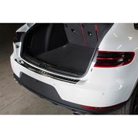 Zwart RVS Achterbumperprotector Porsche Macan 2013-Ribs'