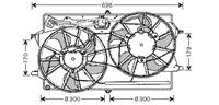 ford KADER + DUBBELE KOELVENTILATOR 1.4,1.6,1.8 met AIRCO