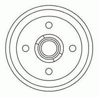 A.B.S. Bremstrommel 3331-S  FORD,FIESTA I GFBT,FIESTA II FBD,FIESTA Kasten FVD,FIESTA Kasten WFVT