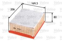 Valeo Luftfilter 585007  PEUGEOT,CITROËN,206 Schrägheck 2A/C,206 CC 2D,206 SW 2E/K,206 Stufenheck,206 Van,XSARA PICASSO N68,XSARA N1,XSARA Break N2