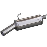 100% RVS Sportuitlaat Peugeot 206 1.6 16v XS (110pk) 2001- 80mm