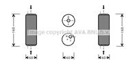 PRASCO Trockner VND014 Klimatrockner,Klimaanlage Trockner VW,AUDI,SKODA,GOLF IV 1J1,GOLF IV Variant 1J5,BORA 1J2,NEW BEETLE 9C1, 1C1,BORA Kombi 1J6