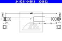 Bremsschlauch Hinterachse rechts ATE 24.5251-0465.3