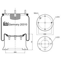 febibilstein Federbalg, Luftfederung Febi Bilstein 20310