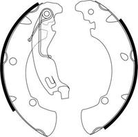 A.B.S. Bremsbacken 9154 Trommelbremsbacken,Bremsbackensatz FIAT,LANCIA,GRANDE PUNTO 199,PUNTO 188,IDEA,YPSILON 843,MUSA 350