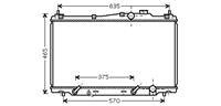 honda RADIATEUR STREAM 17i AT +/zonder AIRCO 01-05