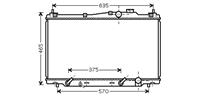 honda RADIATEUR STREAM 17i AT +/zonder AIRCO 01-05