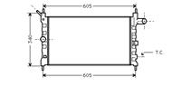 opel Radiateur Benzine 1.4 / 1.6 -92 Mt