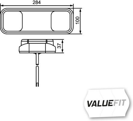 Achterlicht *** HELLA VALUEFIT *** HELLA 2VP 357 018-001