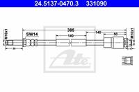 Bremsschlauch Hinterachse ATE 24.5137-0470.3