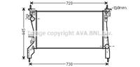 Kühler, Motorkühlung AVA CNA2266