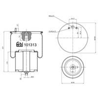 febibilstein Federbalg, Luftfederung Hinterachse Febi Bilstein 101313