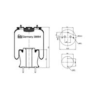 febibilstein Federbalg, Luftfederung Vorderachse beidseitig Febi Bilstein 38664