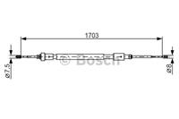 BOSCH Handbremsseil CITROËN,DS 1 987 482 315 474658,9671815380,BC1199 Bremsseil,Seilzug Feststellbremse