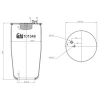 febibilstein Federbalg, Luftfederung Hinterachse Febi Bilstein 101348