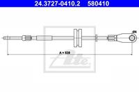 ATE Handbremsseil 24.3727-0410.2 Bremsseil,Seilzug Feststellbremse MERCEDES-BENZ,190 W201