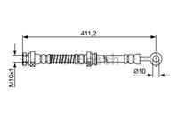 Bremsschlauch Hinterachse links Bosch 1 987 481 874