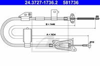 Seilzug, Feststellbremse hinten links ATE 24.3727-1736.2