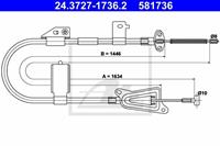 Seilzug, Feststellbremse hinten links ATE 24.3727-1736.2