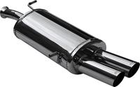 100% RVS Sportuitlaat Peugeot 307 SW 2.0 16v (138pk) 2002- 2x80mm Racing