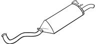 Endschalldämpfer hinten Walker 70436