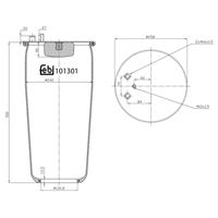 febibilstein Federbalg, Luftfederung Hinterachse Febi Bilstein 101301