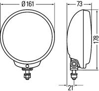 Fernscheinwerfersatz Hella 1F6 010 952-801