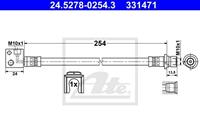 Bremsschlauch Hinterachse links innen ATE 24.5278-0254.3
