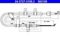 Seilzug, Feststellbremse hinten links ATE 24.3727-3109.2