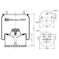 febibilstein Federbalg, Luftfederung Febi Bilstein 20581