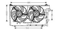 citroen KADER + DUBBELE KOELVENTILATOR tot03 BENZINE Type ECIA