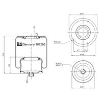 febibilstein Federbalg, Luftfederung Hinterachse Febi Bilstein 101266