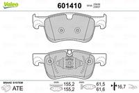 Valeo Bremsbeläge 601410 Bremsklötze,Scheibenbremsbelag PEUGEOT,CITROËN,C4 Grand Picasso II,C4 Picasso II
