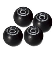 Simoni Racing Set ventielkapjes 8-Ball - Zwart